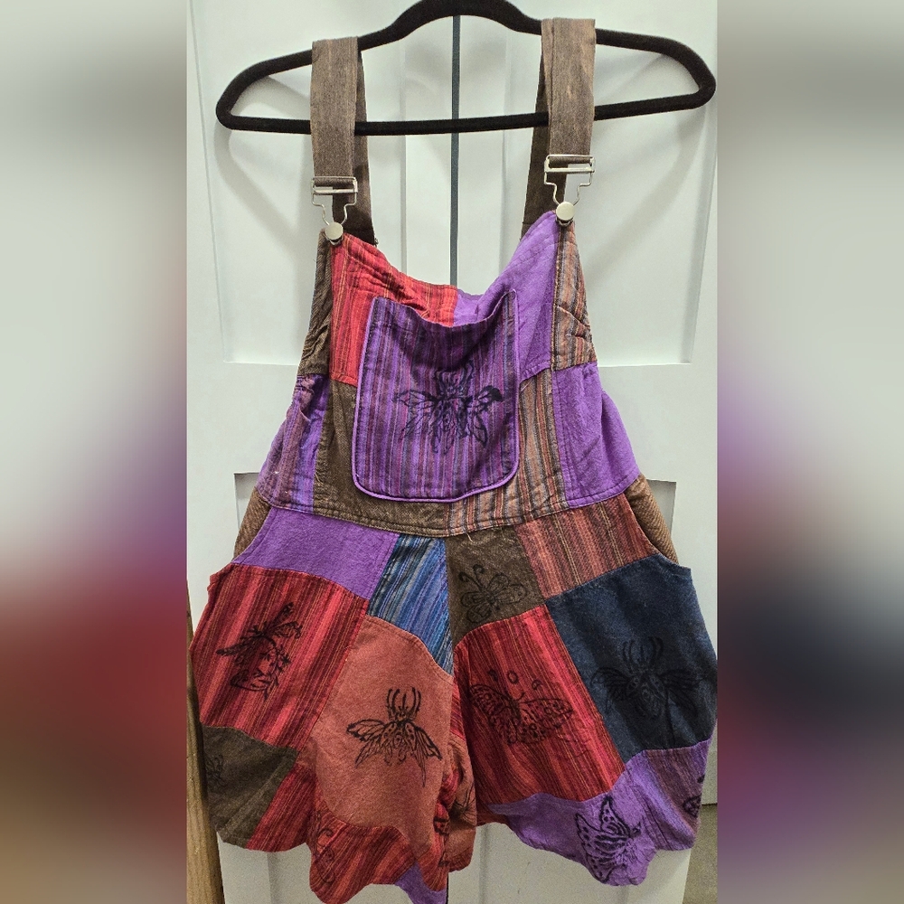Karma Nepal Crafts Patchwork Overalls - Picture 2 of 6
